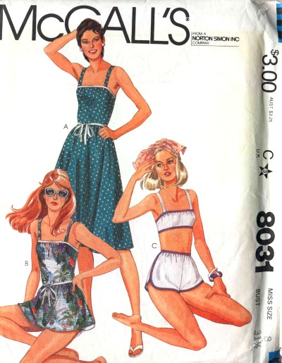 McCalls Dress and Bathing Suit Pattern #8031
